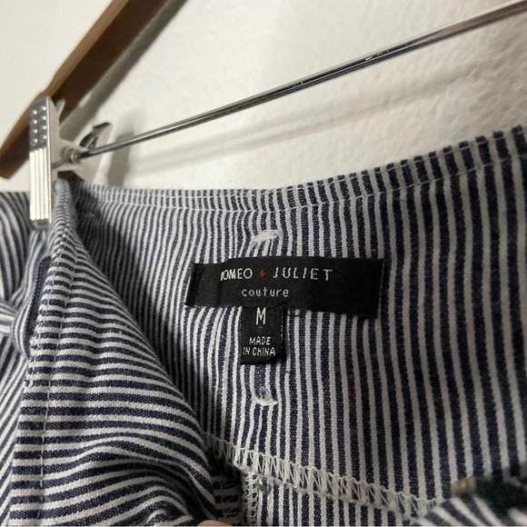 Striped Trouser Shorts Medium High Rise Tie Waist Romeo Juliet Coquette Preppy - Picture 7 of 16